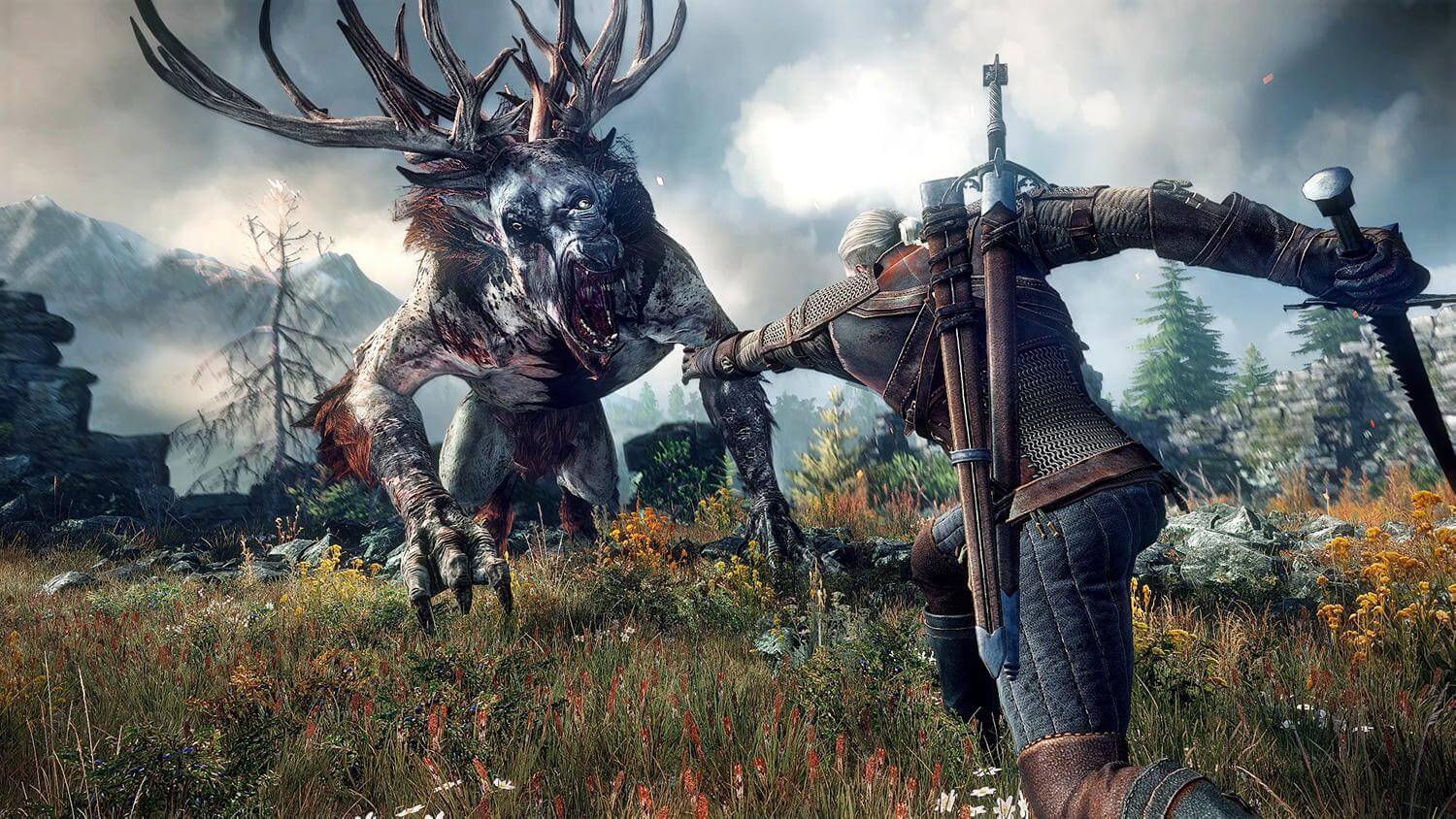 The Witcher 3 Wild Hunt Stag Battle - Monetha