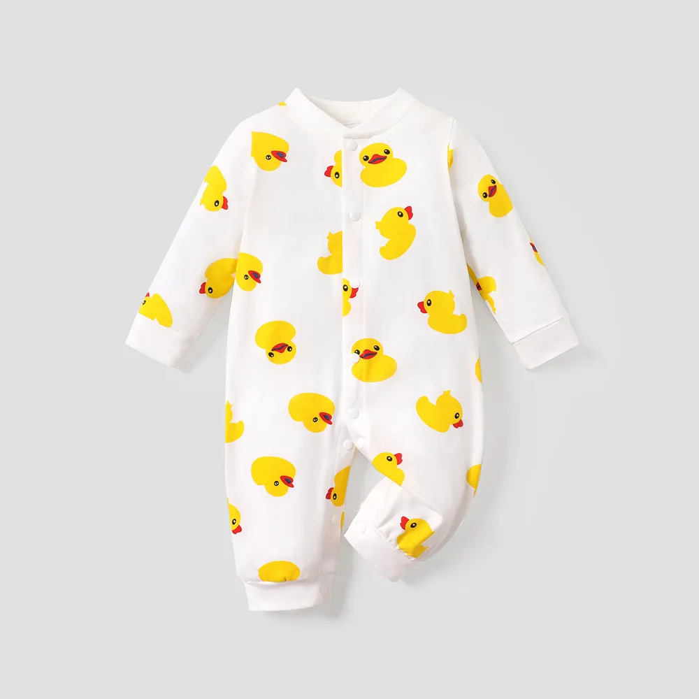 Duck Allover Long sleeve Baby Jumpsuit - Monetha