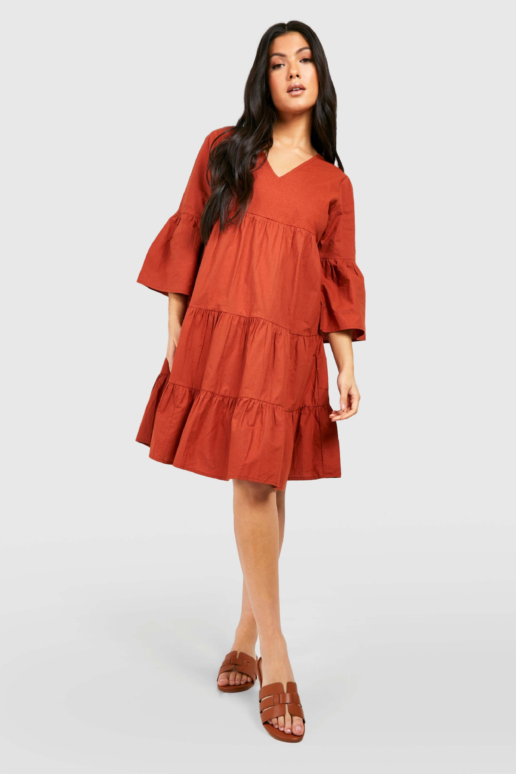 MATERNITY TIERED SMOCK DRESS scaled - Monetha