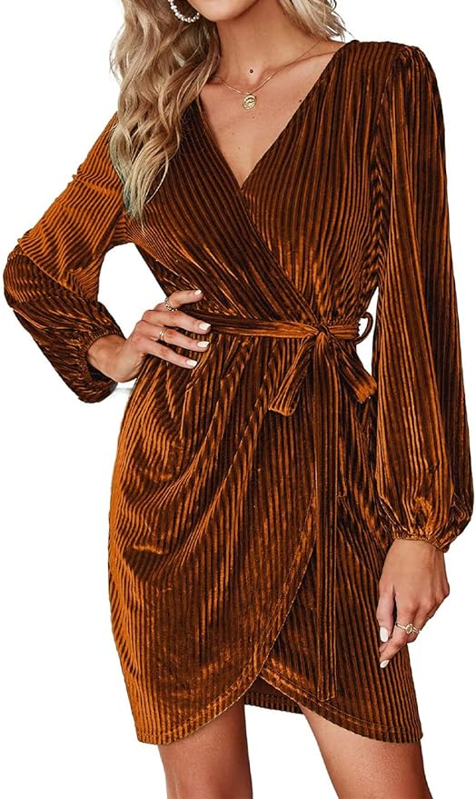 BerryGo Long Sleeve Velvet Mini Dress  Discounts and Cashback