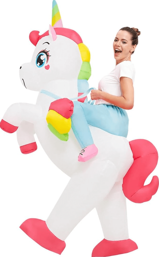 JUROSAICA Unicorn Costume Inflatable Costume Adult Deluxe Halloween Costume Discounts and Cashback