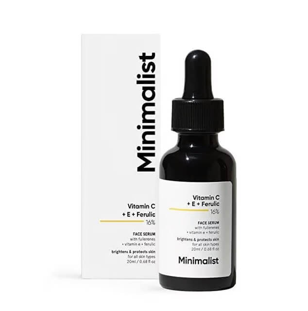 Minimalist 16% Vitamin C + E+ Ferulic Face Serum Discounts and Cashback