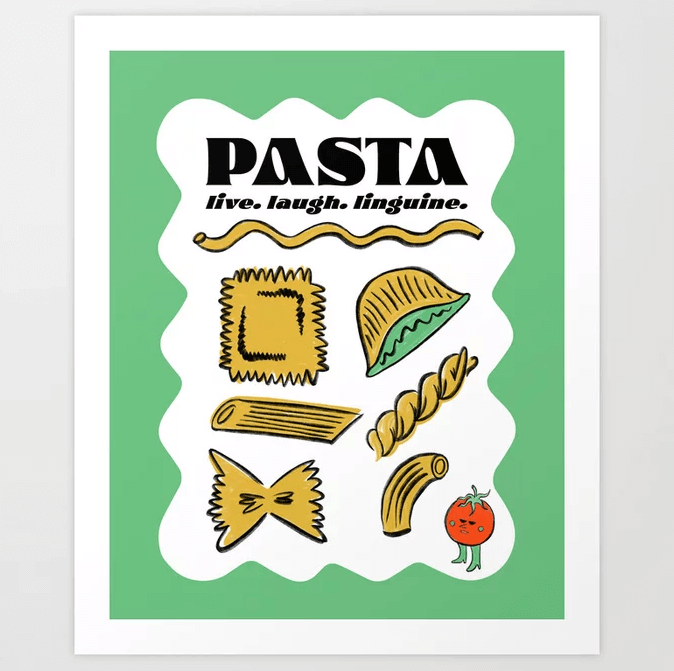 IMAGE 17 PASTA PRINT POSTER - Monetha