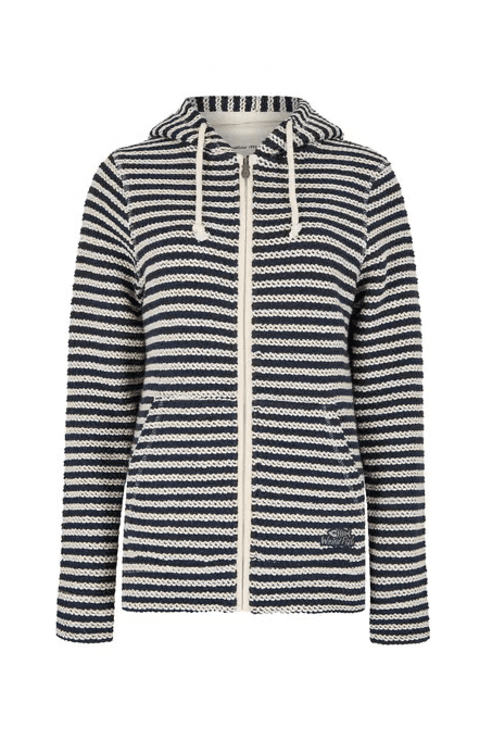 Fisher Eco Full Zip Stripe Hooded Macaroni Ecru Discounts and Cashback