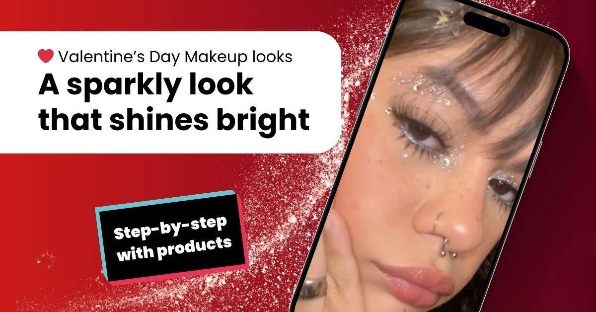 Valentines day makeup looks a sparkly look that shines bright 1