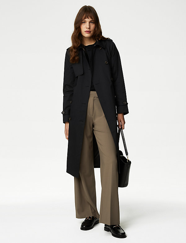 M&S Collection Cotton Rich Belted Longline Trench Coat Discounts and Cashback