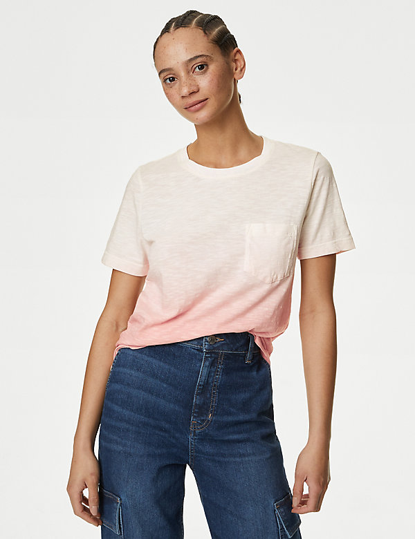 M&S Collection Pure Cotton Ombre T-Shirt Discounts and Cashback