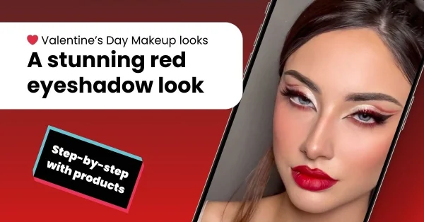 Valentines day makeup looks a stunning red eyeshadow look